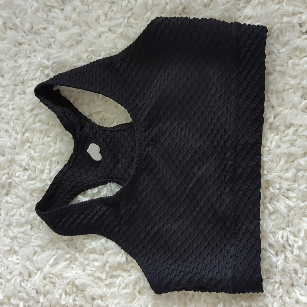 BBB racerback croco skin scoop sports bra